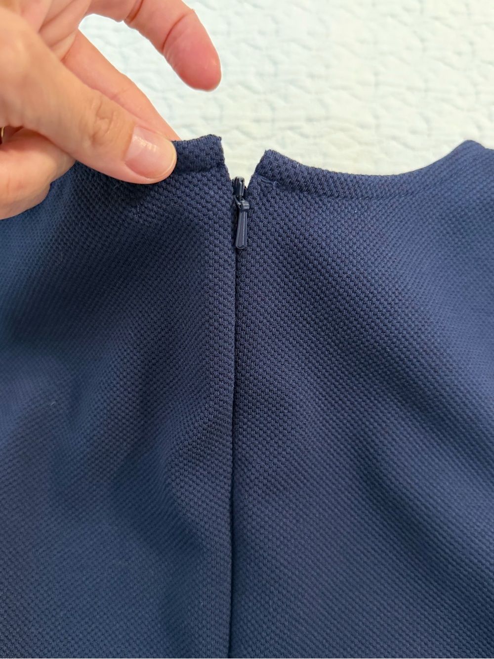 Halogen Navy Sleeveless Sheath Dress with Side Button Accents - Picture 5 of 7
